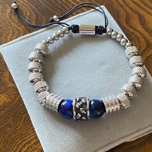 Trendy/Heavy Handmade Stainless Steel and Tiger Eye Bracelet